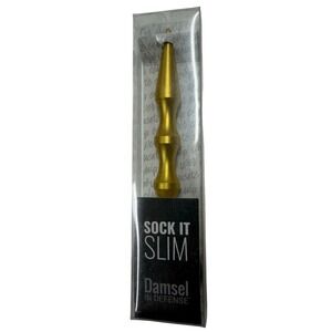 Damsel in Defense Sock It Slim Gold Personal Safety Keychain Tool NEW